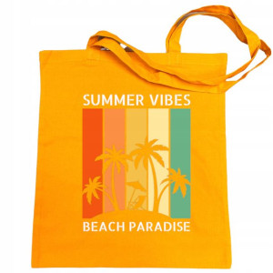 Torba na zakupy kolorowy nadruk Summer Vibes PALMY