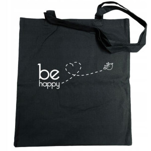 Torba na zakupy nadruk Be Happy