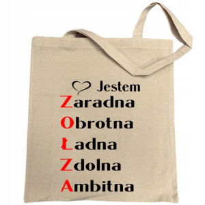 Torba na zakupy nadruk Jestem zołza