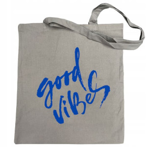 Torba na zakupy nadruk napis Good Vibes