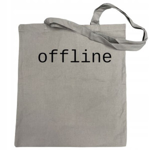 Torba na zakupy nadruk napis OFFLINE