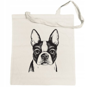 Torba na zakupy nadruk pies Boston Terrier
