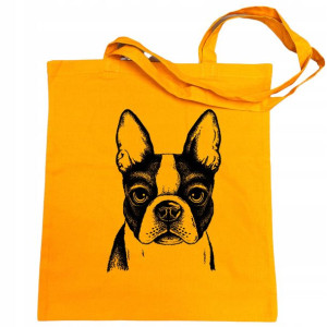 Torba na zakupy nadruk pies Boston Terrier