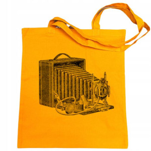Torba na zakupy nadruk Vintage APARAT KAMERA