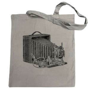 Torba na zakupy nadruk Vintage APARAT KAMERA