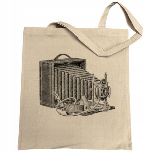 Torba na zakupy nadruk Vintage APARAT KAMERA