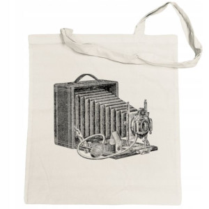 Torba na zakupy nadruk Vintage APARAT KAMERA