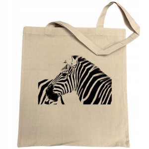 Torba na zakupy nadruk zwierzę ZEBRA