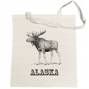 Torba na zakupy nadruk Łoś ALASKA