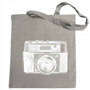 Torba na zakupy VINTAGE nadruk Aparat Kamera