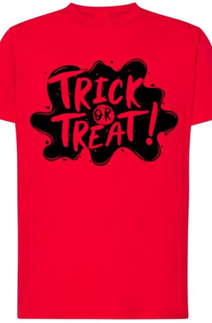Trick or Treat Męski Tshirt Halloween Nadruk r.S