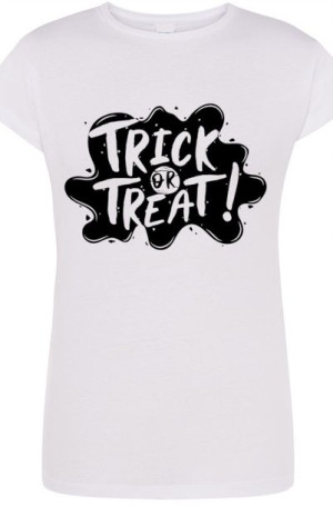 Trick or Treat Tshirt Damski Halloween Modny r.S