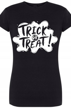 Trick or Treat Tshirt Damski Halloween Modny r.XL