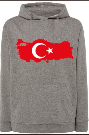 Turcja Bluza Męska Kaptur Modna Nadruk r.S