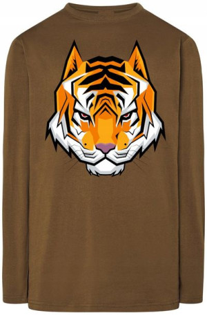 Tygrys Kolorowy Męska Modna Bluza Longsleeve R.4XL