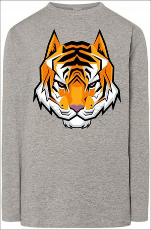 Tygrys Kolorowy Męska Modna Bluza Longsleeve R.M