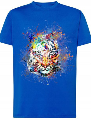 Tygrys męski t-shirt kolorowy Modny Rozm.XS