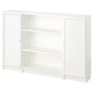 IKEA BILLY/OXBERG Regał z drzwiami biały 160x106cm