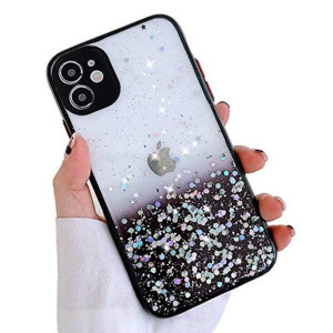 Etui Brokat Glimmer Do Xiaomi Redmi 9 Czarne + Szkło 9H