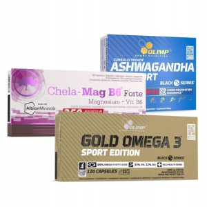 Chela-Mag B6 Forte+GoldOmega3Sport E+ Ashwagandha
