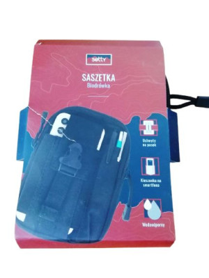 Saszetka biodrowa Setty czarny wodoodporny