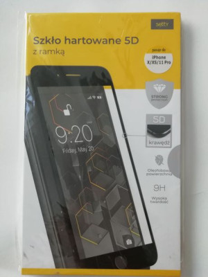 Setty szklo hartowane 5D do iPhone X / XS / 11 Pro