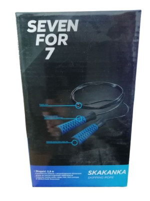 Skakanka Seven for 7 fitness 280 cm - Czarna