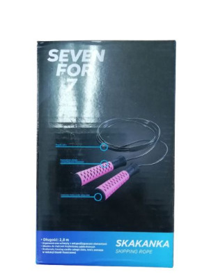 Skakanka Seven for 7 fitness 280 cm - Czarna różowy