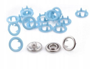 Zatrzaski, Napy SPRING 9,5 mm j. Niebieskie 50 kpl