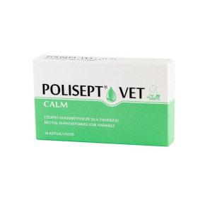 JM SANTE Polisept Vet Calm-czopki dla psów i kotów 10szt