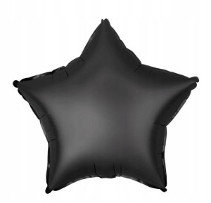 Balon foliowy Gwiazda matowy czarny 18cali 45cm