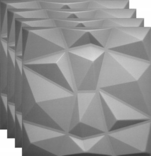 Panele Ścienne Szare Kasetony 3d Diament 1m2