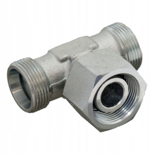 Złącze hydrauliczne trójnik M14 08L z nakrętką BAB