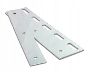 Płytka mocująca do wieszaka foli PCV 200mm INOX