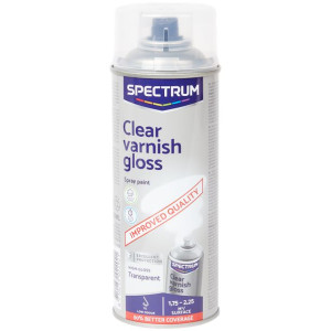 Farba w sprayu lakier bezbarwny połysk 400ml - do 50% więcej krycia