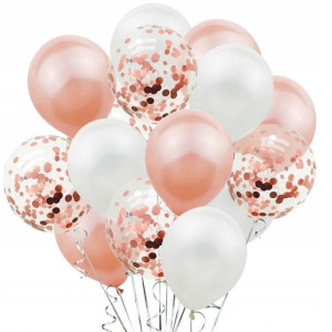 Zestaw balonów różowe złoto balony balon rose gold