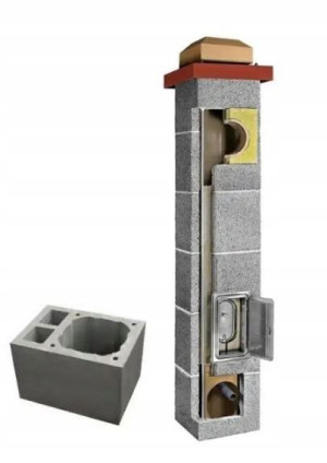 Komin system ceramiczny Plewa Uni Fu 18/18 KW2 10m