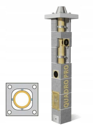 Komin Schiedel Quadro Pro 9m fi 120 28/28 Gaz Olej