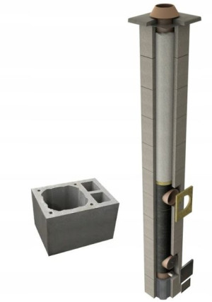 Komin ceramiczny Jawar PS ECO 54X36 fi 200 9m +2W
