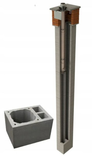 Komin ceramiczny Jawar K fi 120 54x36 7m gaz + 2W