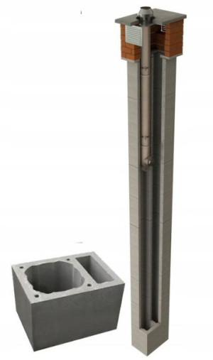Komin ceramiczny Jawar K fi 120 50x36 7m gaz + 1W