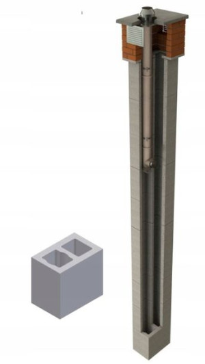Komin ceramiczny Jawar K fi 80 36x24 8m gaz +W