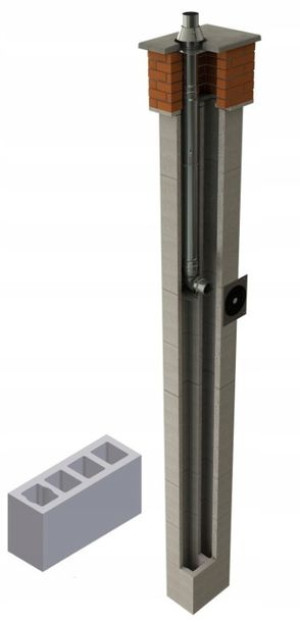 Komin system Jawar KS fi 80 10m W4 68x24 gaz olej