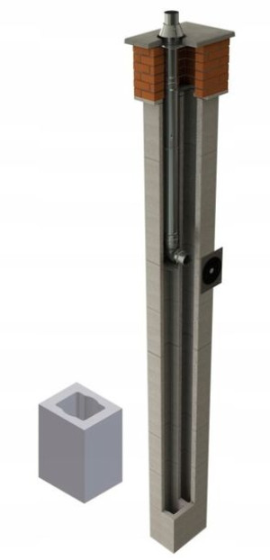 Komin system Jawar KS fi 80 8m W1 20x24 gaz olej