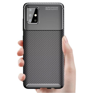 Etui Karbon Do Samsung Galaxy A52 5G Czarne + Szkło 9H