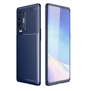 Etui Karbon Do Huawei P40 Pro - Niebieskie + Folia