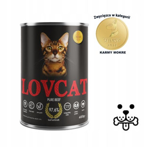 Karma superpremium LOVCAT Pure BEEF wołowina 400g