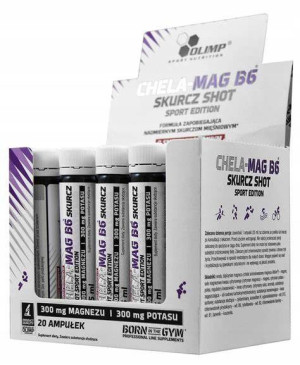 20 x Olimp Chela-Mag B6 Skurcz Shot 25 ml Sport E