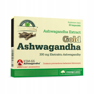 Gold Ashwagandha 30 Caps Żeń Szeń Energia