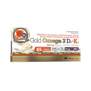 Gold Omega 3 D3+k2 Mocne Kości Serce 30 Cabs